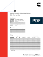 Cummins K19 Auxiliary Spec Sheets