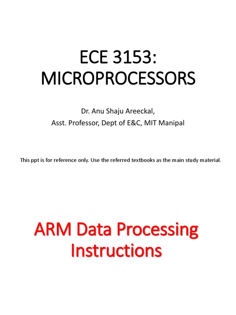 PPT-2 - Data Processing Instructions | PDF | Computer Architecture ...
