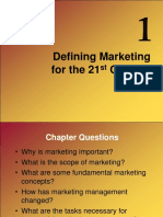 Chapter 1 - Defining Marketing For The 21st Century - W HW