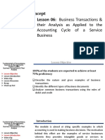 Q1 G11-ABM - L06 Business Transactions & Their Analysis As Applied To Accounting Cycle of Service Business PDF