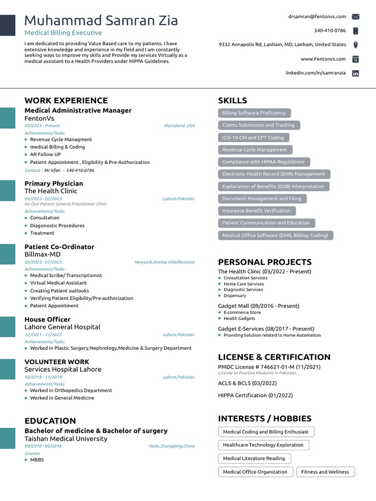 DR Samran Fenton CV | PDF
