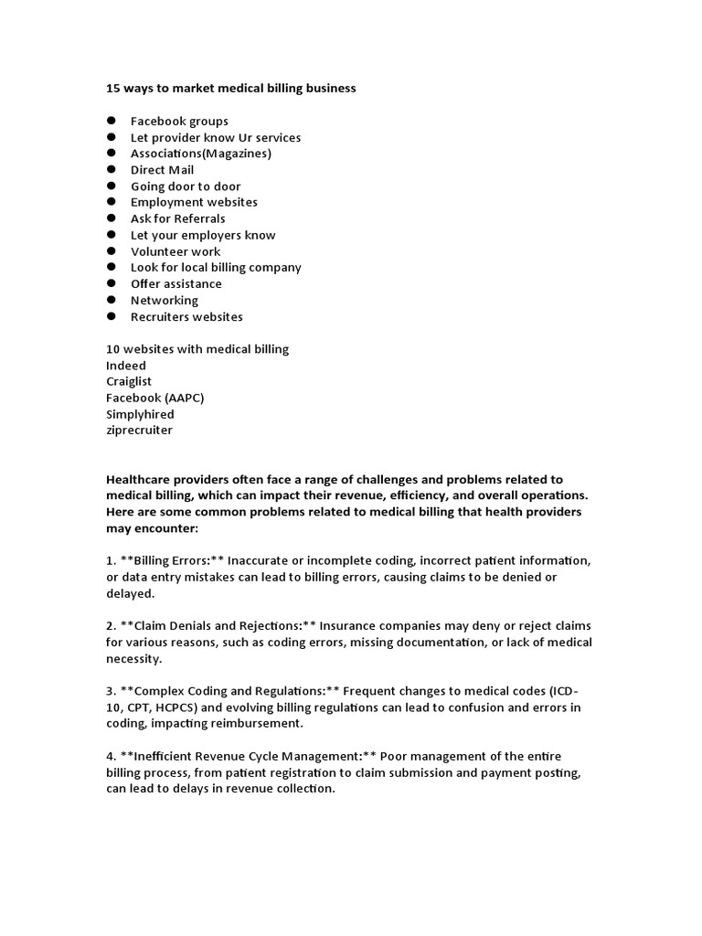 15 ways to market medical billing business PDF