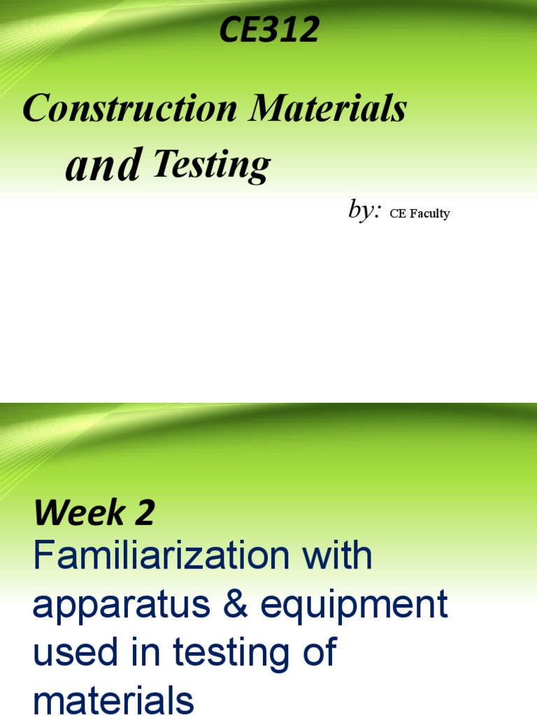 Lecture Note Week 1 Day 2. Familiarization With Apparatuses | PDF ...