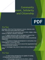 Community Engagement, Solidarity and Citizenship