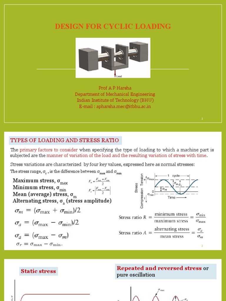 Design For Cyclic Loading | PDF | Fatigue (Material) | Strength Of ...