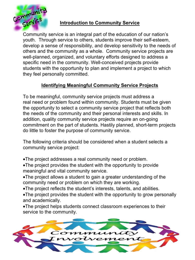 Community Service Guidelines | PDF | Community | Teachers