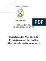 DP Type Togo Marches Petits Montants