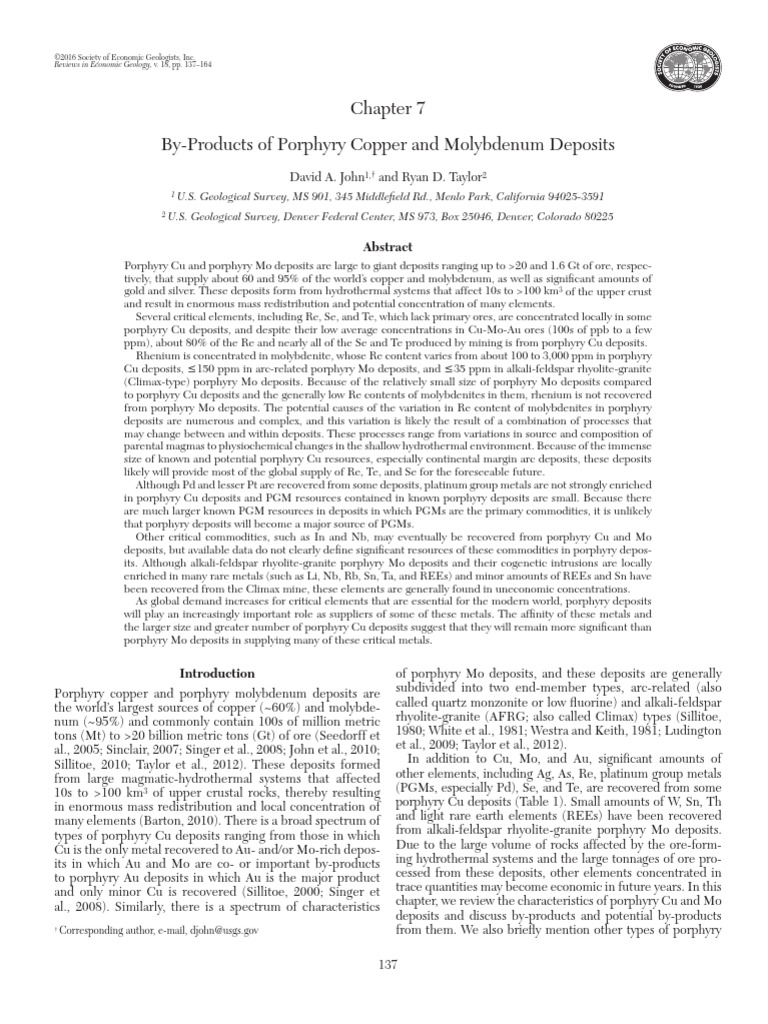 07 John Taylor PDF Molybdenum Copper