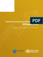 Ethiopia 2022: Health Financing Progress Matrix Assessment