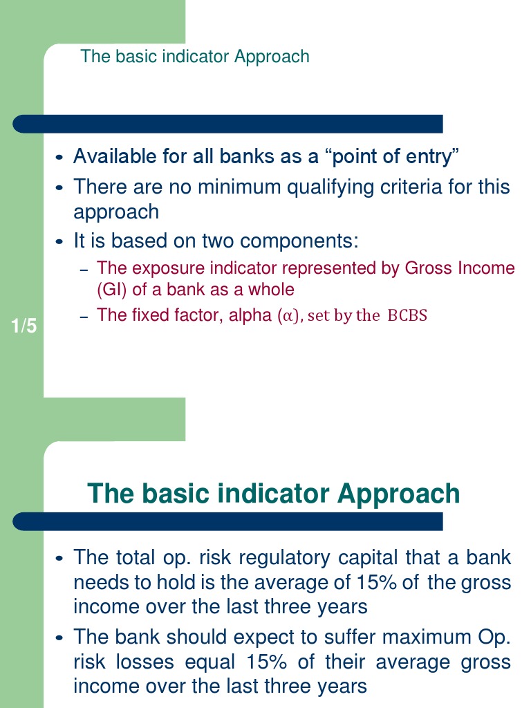 The Basic Indicator Approach PDF