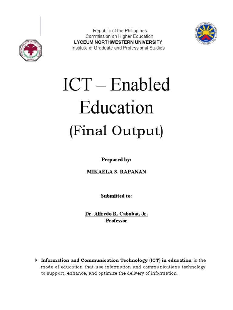 ICT in Education: Enhancing Learning | PDF