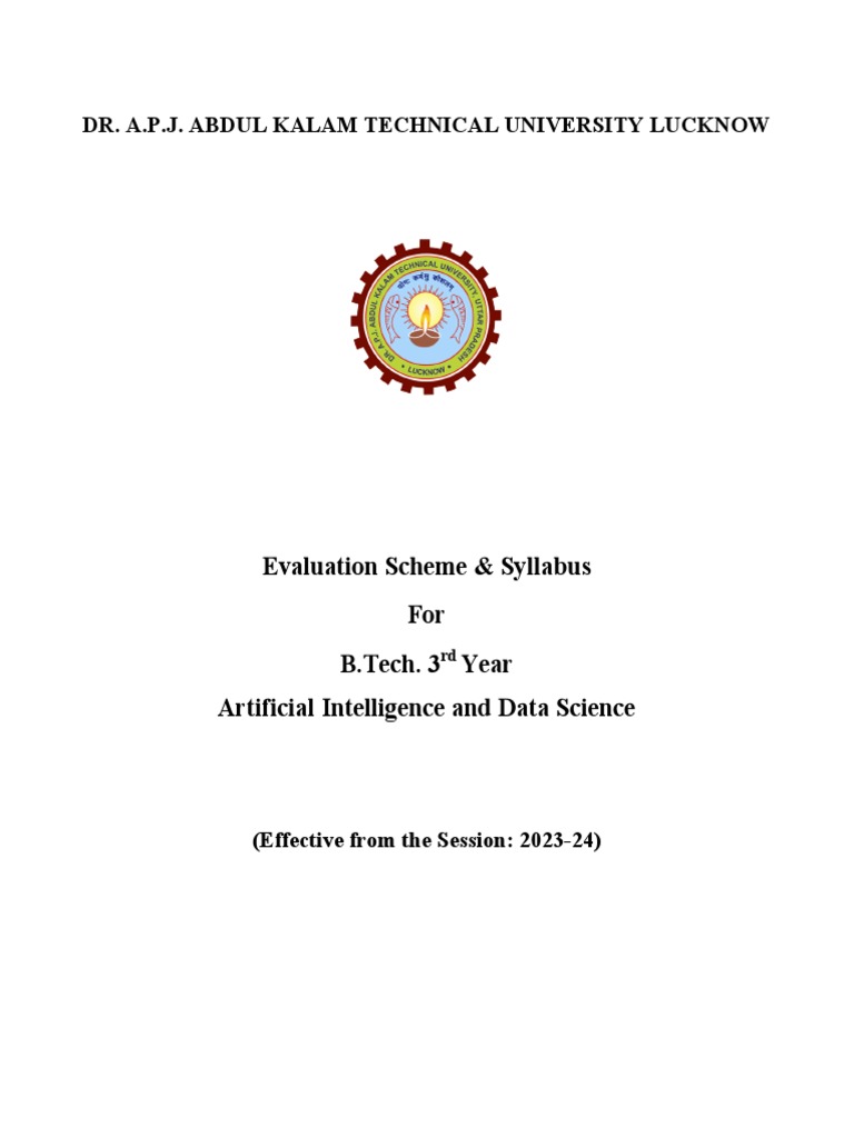B.Tech AI & Data Science Syllabus 2023-24 | PDF