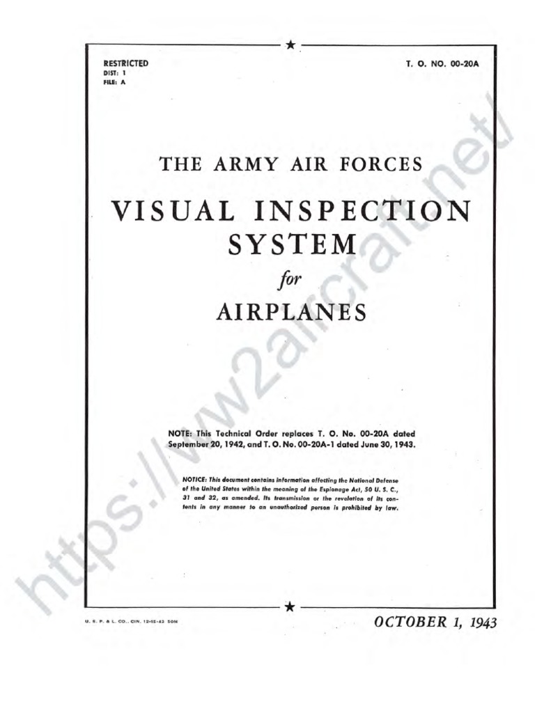 Army Air Forces Visual Inspection Guide | PDF | United States Army Air ...
