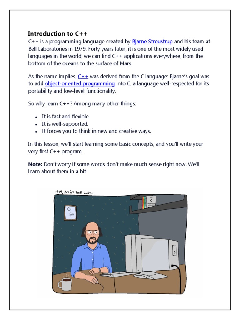 Introduction To C Pdf