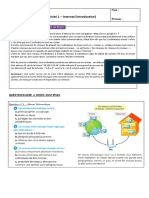 Activité N°1-Internet (Introduction) - Sujet