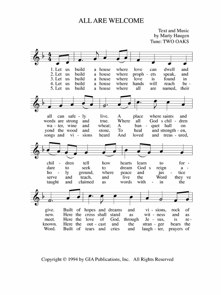 All are welcome pdf