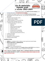 Lista de Útiles Escolares 2do Grado 23-24