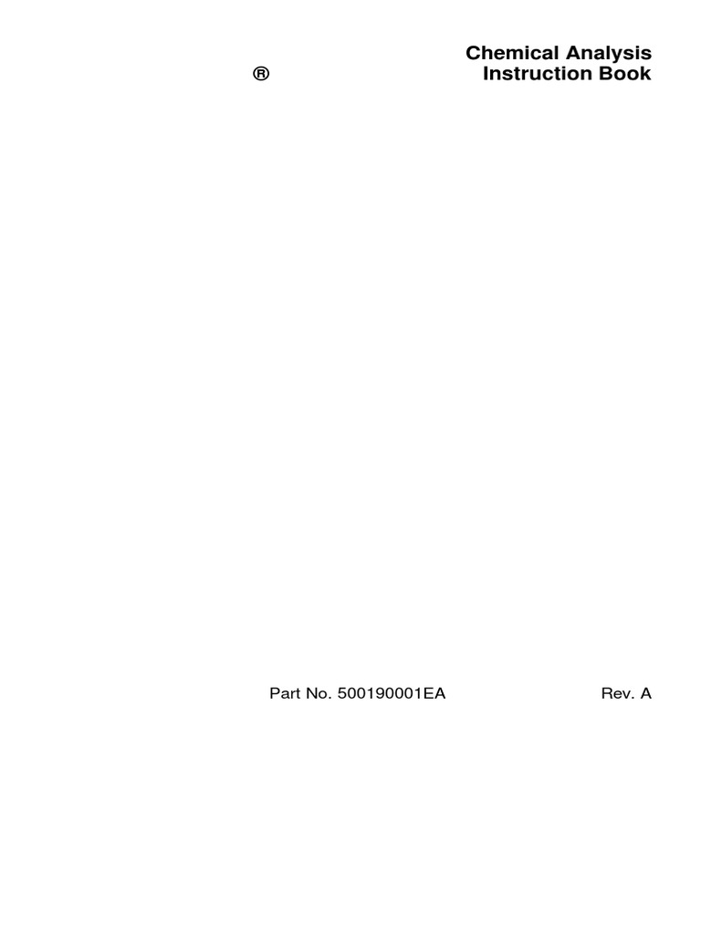 Chemical Analysis | PDF