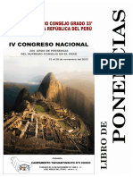 Libro de Ponencias presentadas en el IV° Congreso Nacional del Supremo Consejo Grado 33° - Cusco 2022.