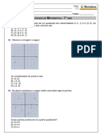 Atividade Sobre Plano Cartesiano