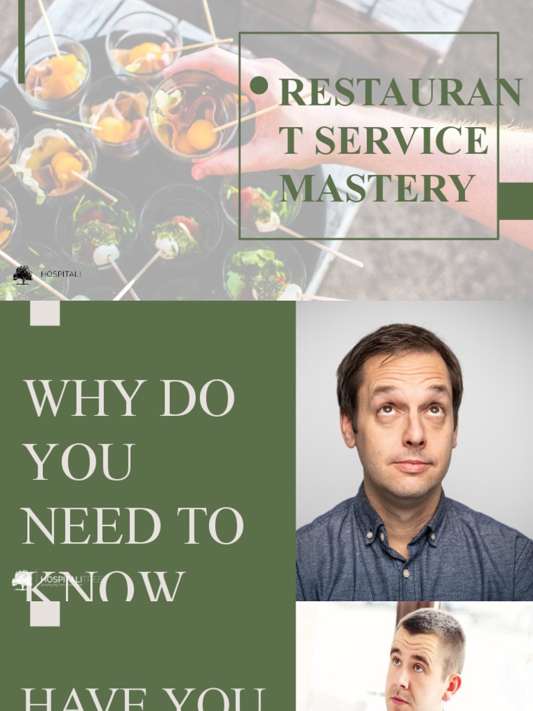 Restaurant service mastery pdf