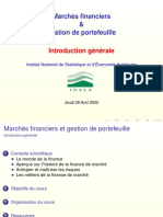 Marchés Financiers & Gestion de Portefeuille: Introduction Générale