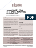 Comunicación: Comunicación Eicaz en La Oicina de Farmacia