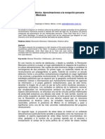 De Los Andes A México. Aproximaciones A La Recepción Peruana Por Pablo Yankelevich