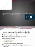 Upoznavanje, Predstavljanje I Telefoniranje