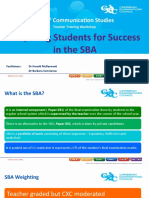 Preparing Students For Success in The SBA