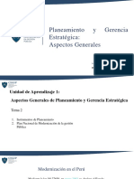Tema 2 Instrumentos de Planeamiento, Plan Nacional de Modernización de La Gestión Pública..