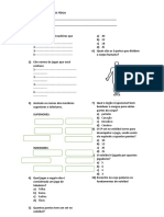 Avaliação de Educação Física - 6º