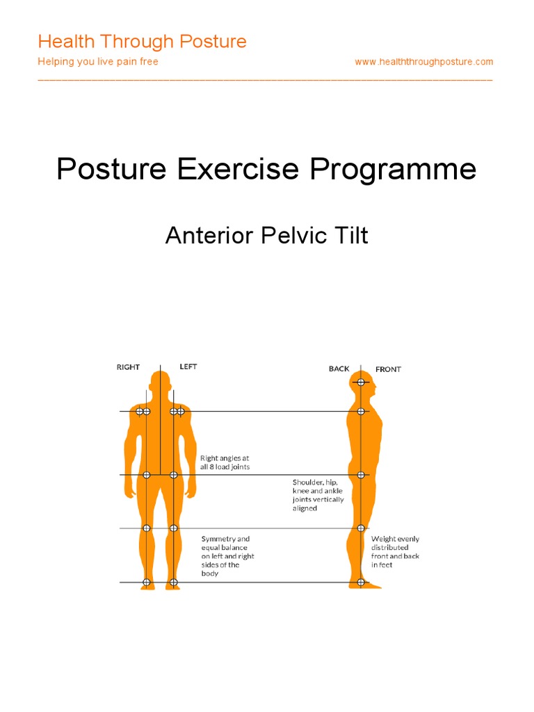Anterior Pelvic Tilt Exercise Guide | PDF | Anatomical Terms Of Motion ...