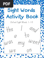 Sight Words Activity Book: I and My Went We