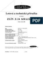 Letová A Technická Příručka ZLÍN Z-24 KRAJÁNEK