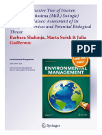 Sladonja2015-Review On Invasive Tree of Heaven (Ailanthus Altissima (Mill.) Swingle) Conflicting Values Assessment of Its Ecosystem Services and Potential Biological Threat