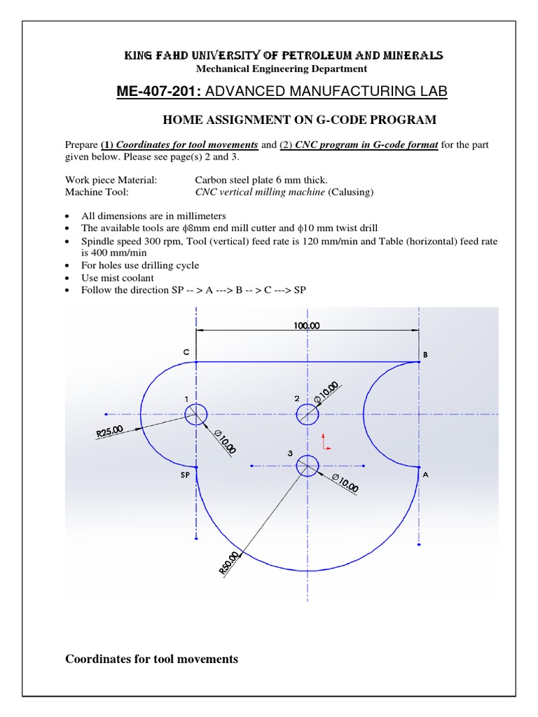 G-Code Home Assignment-201 | PDF