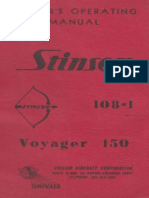 Stinson 108-1 Voyager 150 Aircraft Owner's Operating Manual PDF
