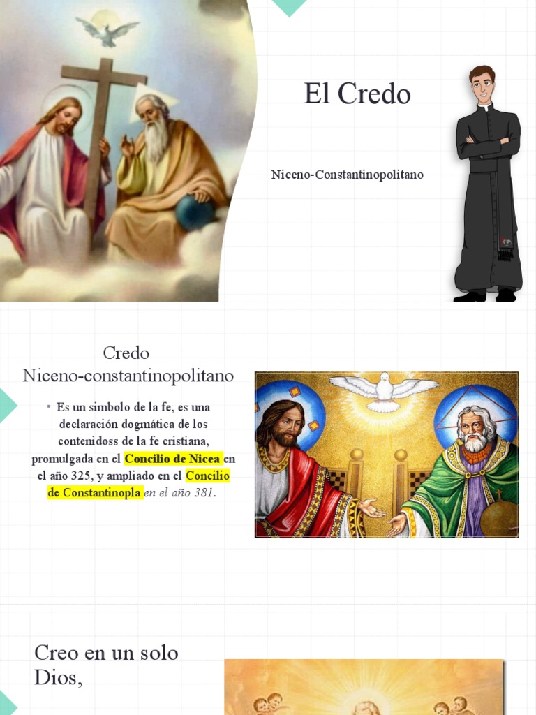 Credo Niceno-Constantinopolitano Explicado | PDF | Jesús | espíritu Santo