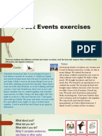 Past Events Excercises