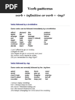 Verb Patterns