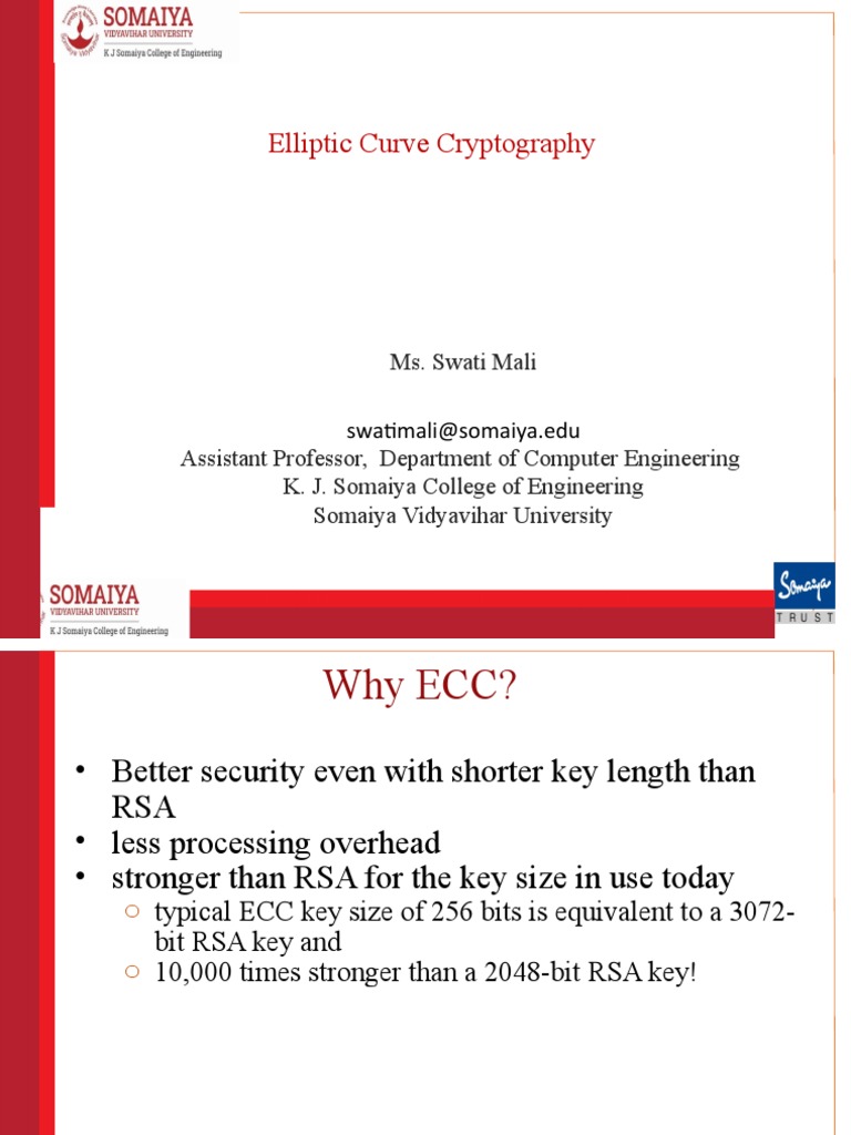 Elliptic Curve Cryptography ECC | PDF | Cryptography | Key (Cryptography)