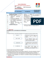 SESION - Matematicas - DIFERENCIAN EL LENGUAJE COTIDIANO DEL LENGUAJE ALGEBRAICO