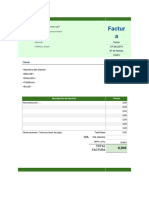 Modelo de Factura Exenta de IVA Con IRPF