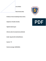 Informe Sobre El Saneamiento Ambiental