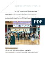 Basic - LS - 14.05.2021 - Ordering Food at A Fast Food Restaurant
