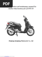 User's Operation and Maintenance Manual For Double-Wheel Motorcycle QJ150T-10