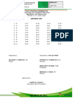 TLE AGRICULTURE 9 - 1ST QUARTER Answers Key