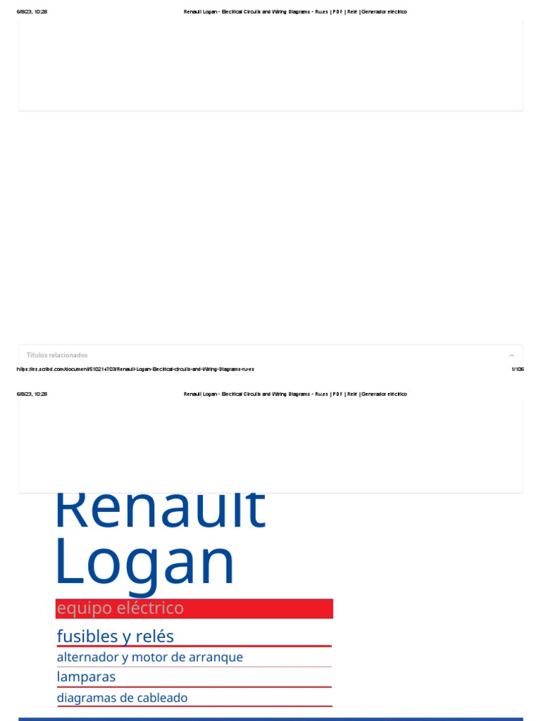 Renault Logan Electrical Circuits and Wiring Diagrams Ru Es PDF