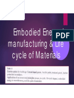 Embodied Energy in Materials